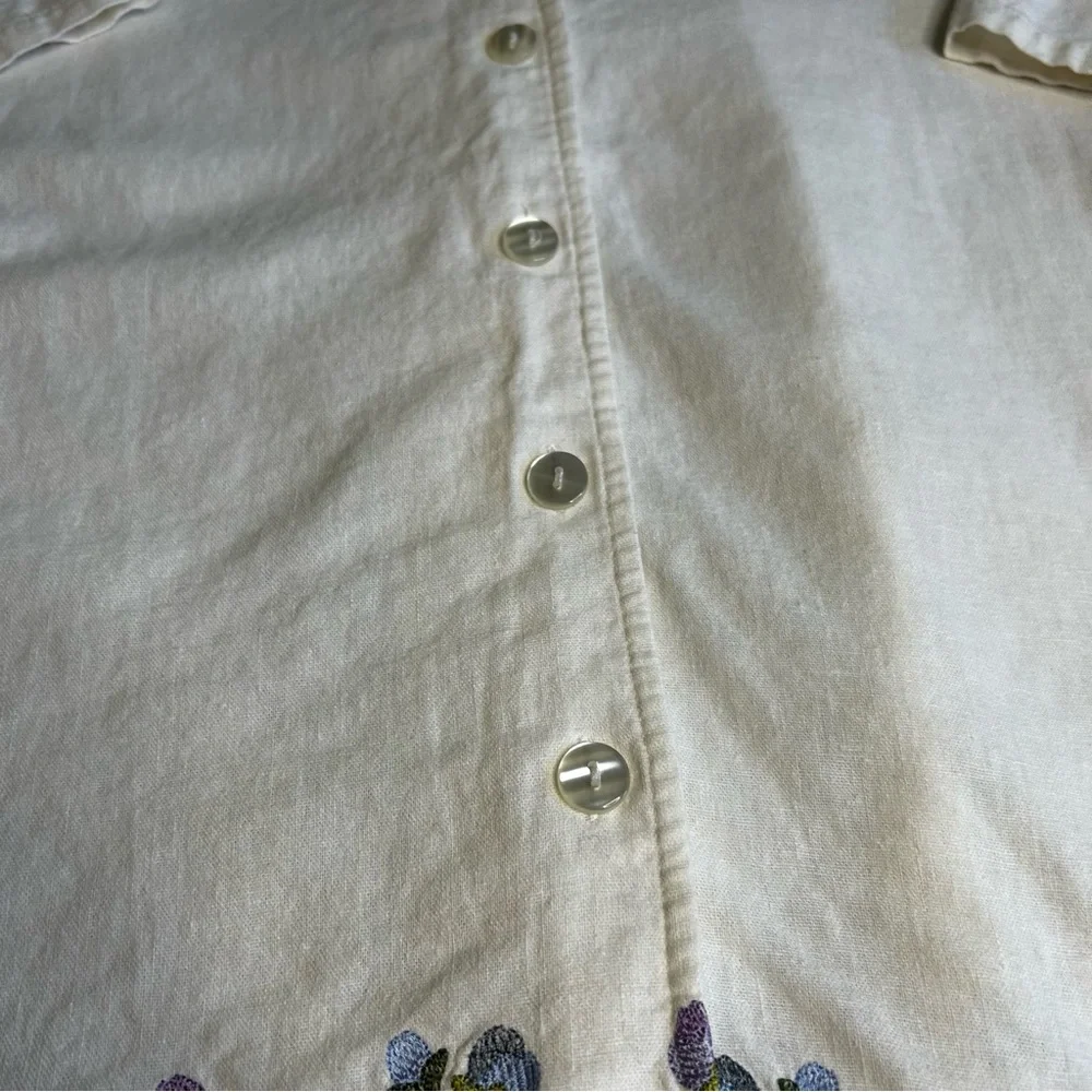 Vintage Linen/Rayon Jordan Short Sleeve Button-Up Shirt size L / XL - Picture 5 of 10